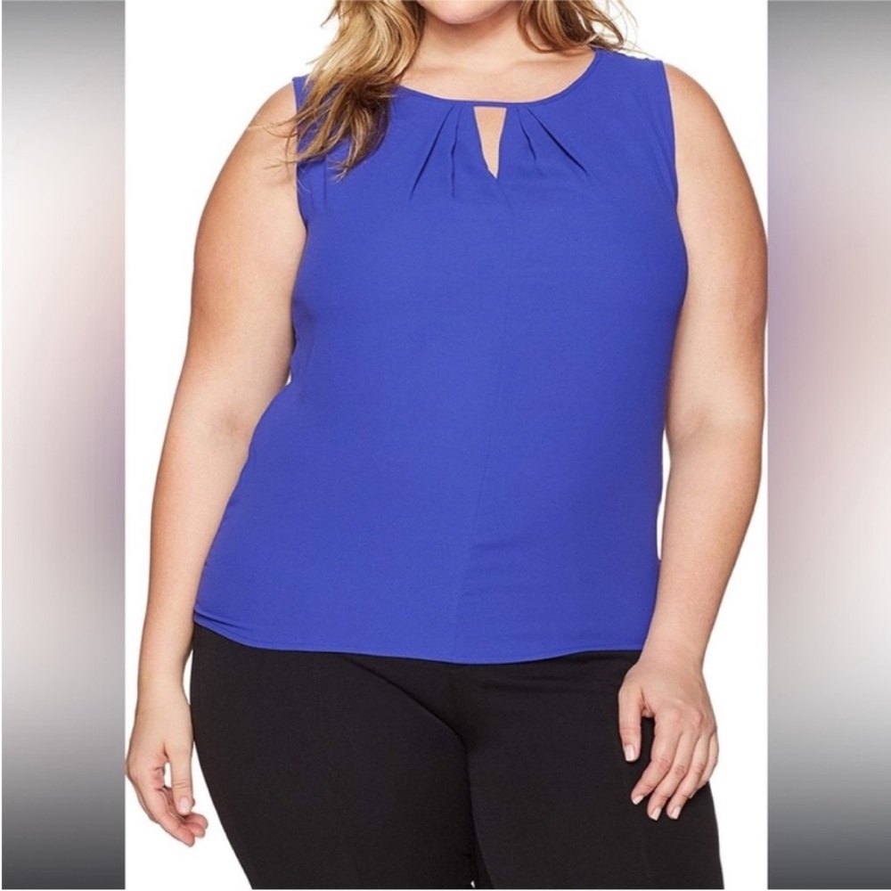 Kasper Women's Light Weight Crepe Keyhole Neck Cami